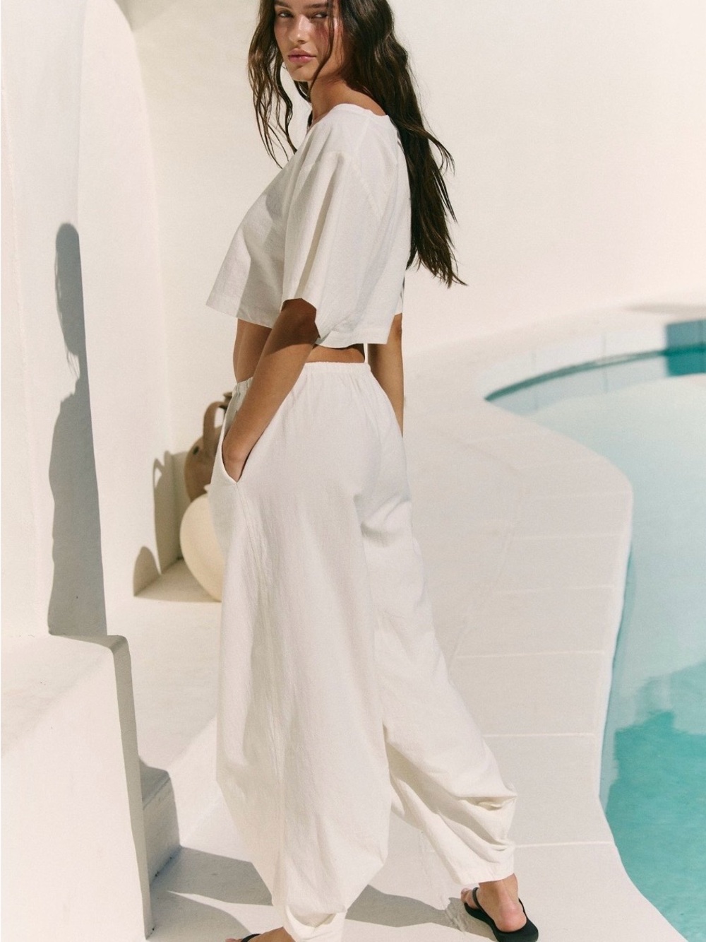 Free People Beach Bold 2 Piece Pant Set 💯Cotton NWT - Picture 2 of 5